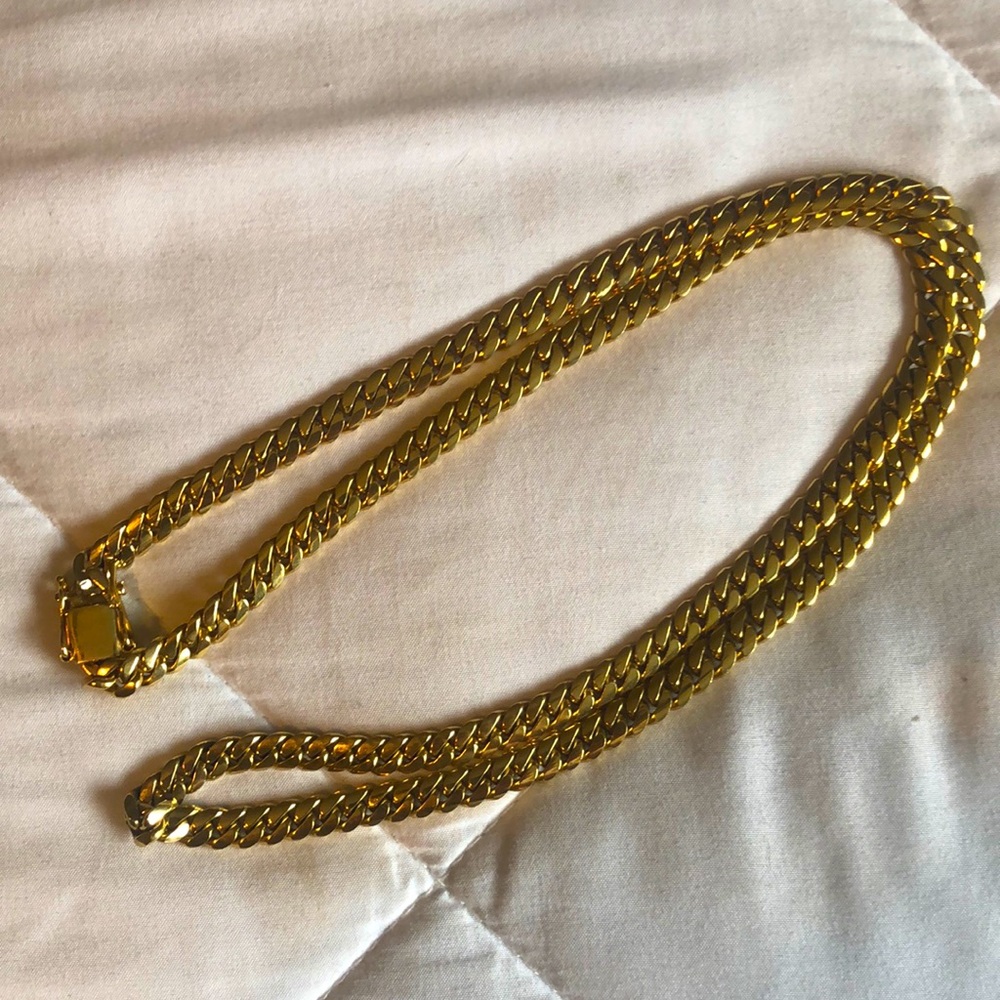 30” Solid Cuban Link Chain